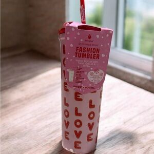 Source Unknown Pink & Red Fashion Tumbler Stainless Steel Water Bottle
